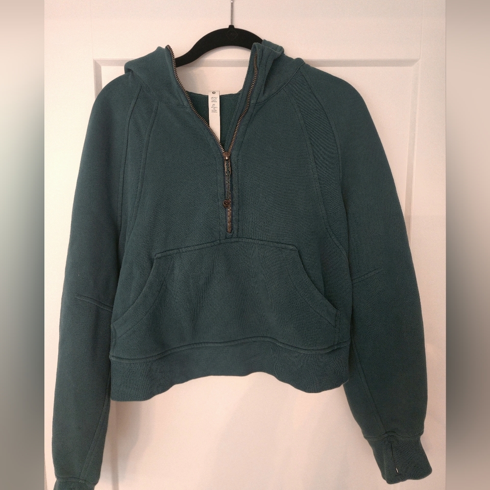 Lululemon Scuba Oversized Half-zip Hoodie XS-S in Teal
